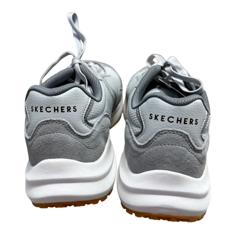 NEW SKECHERS Men's Fury Retro Jogger Sneaker Grey size 8.5